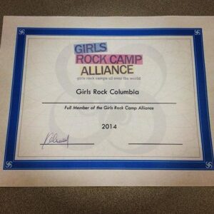 Girls Rock Columbia is now an official member of the Girls Rock Camp Alliance! 